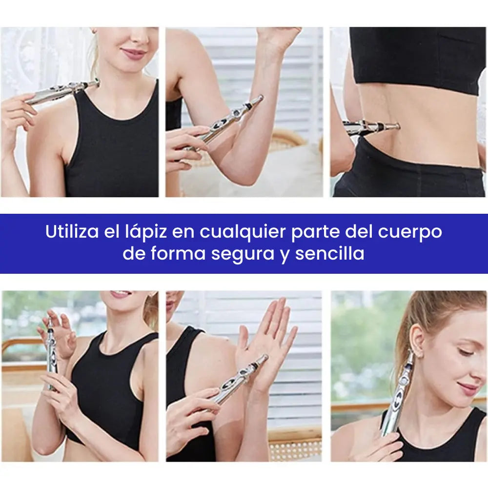 Bolígrafo de Acupuntura PainFree™ + eBook + 2x Cabezales extras + 2x Gel Masajeador